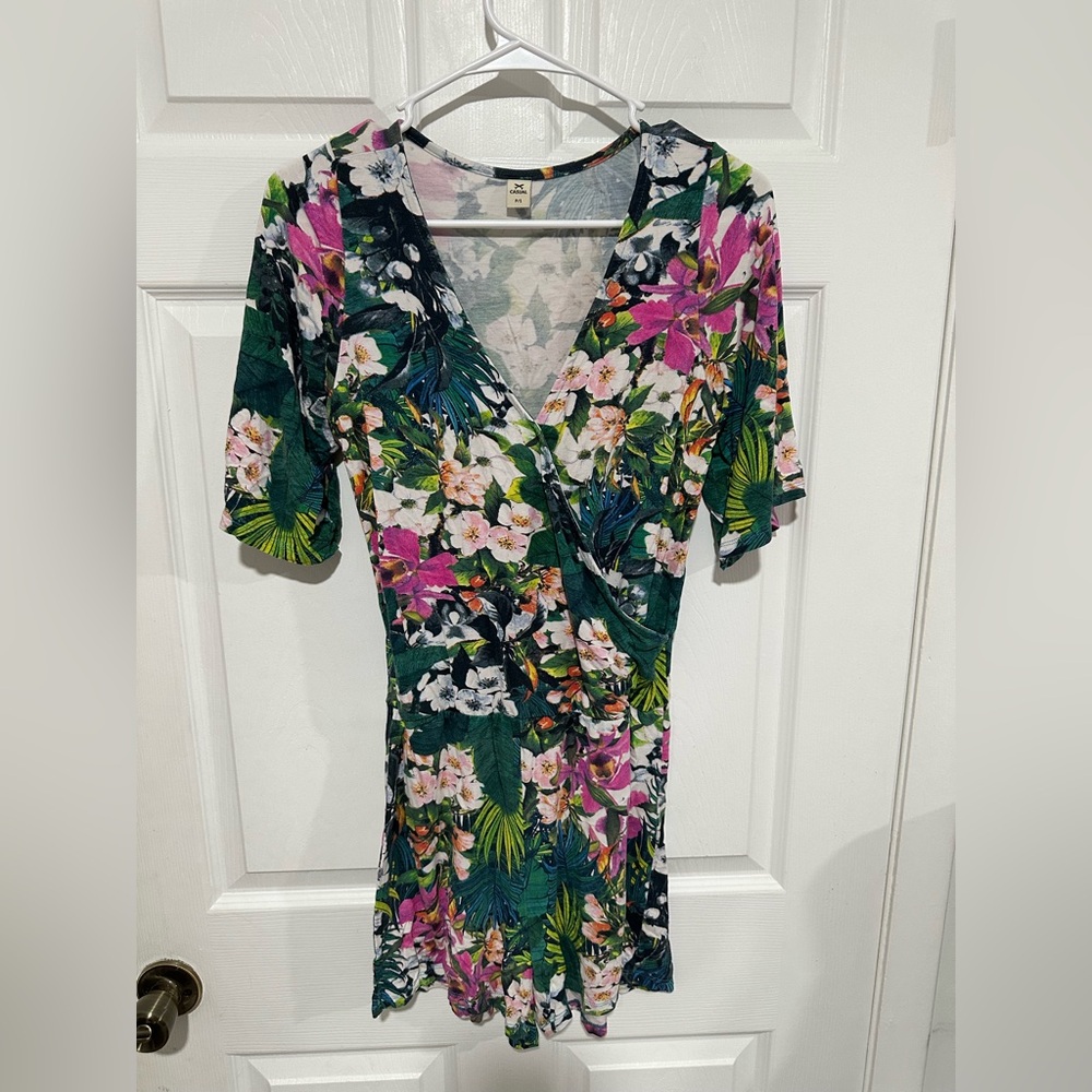 Hering - Tropical Floral Midi Rompers - Multicolor